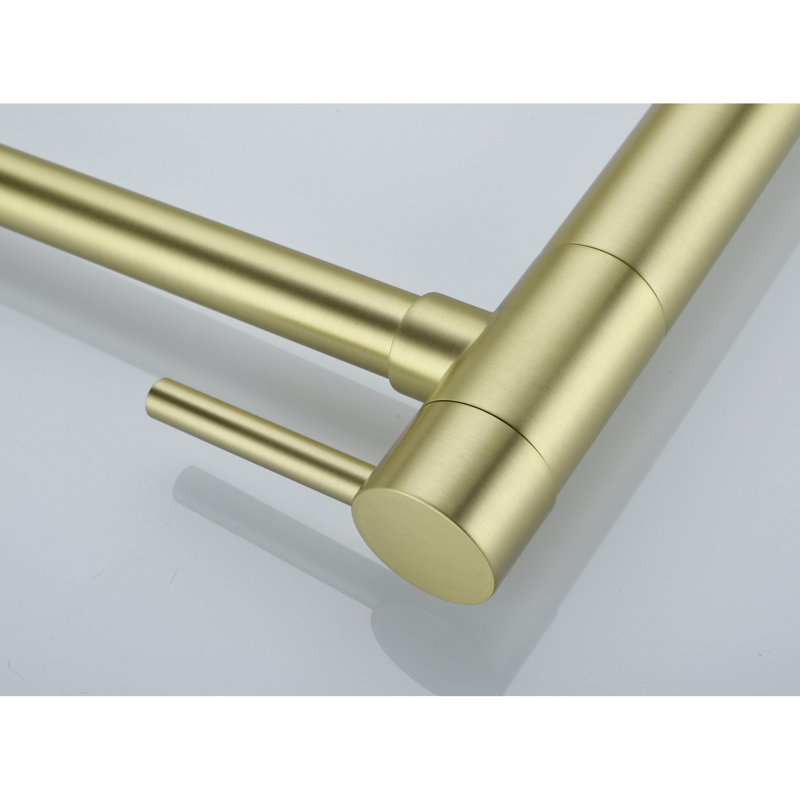 Extension For Pot Filler Faucet - Gold Color, Brass, Control Water Precisely, Rusting Corrosion Material, Double Handles, Produce Bubbles, Smooth Flow, Reduce Splash, Rust, Drip