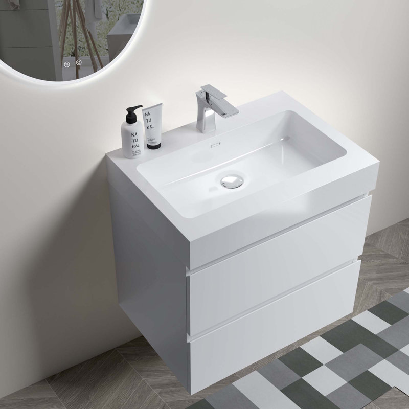 Integrated Solid Surface Basin WITHOUT Drain & Faucet(No Base!)