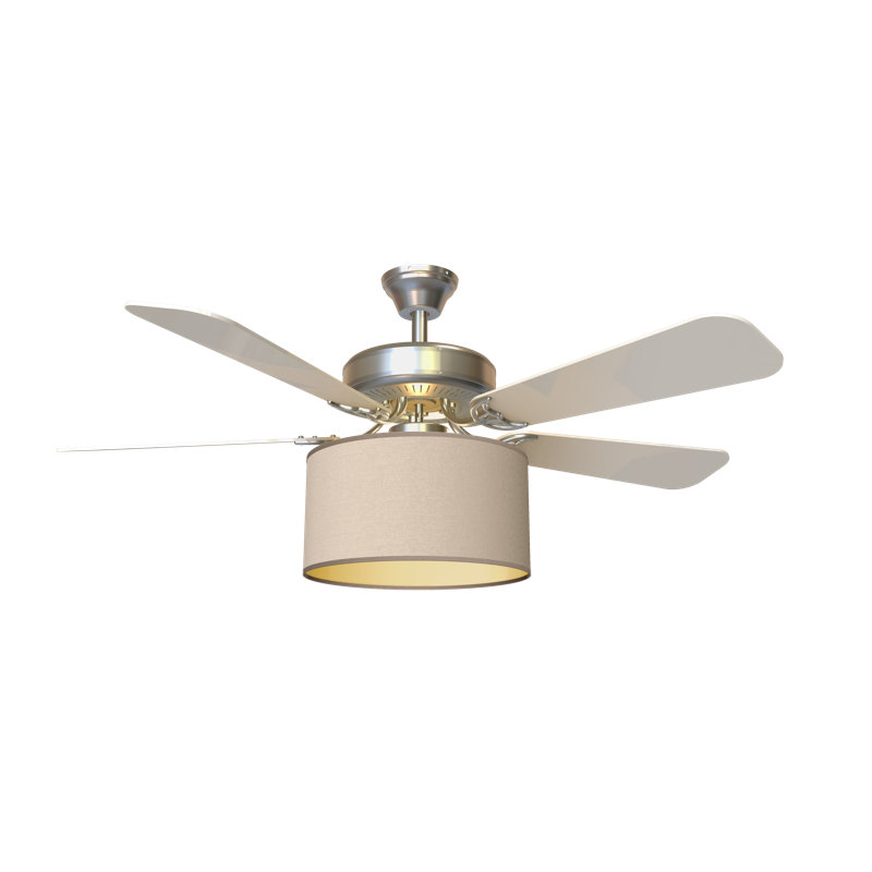 Ceiling Fan Linen Shade 8"D x 15" Dia. (Everything Needed In 1 Box), Golden Mocha