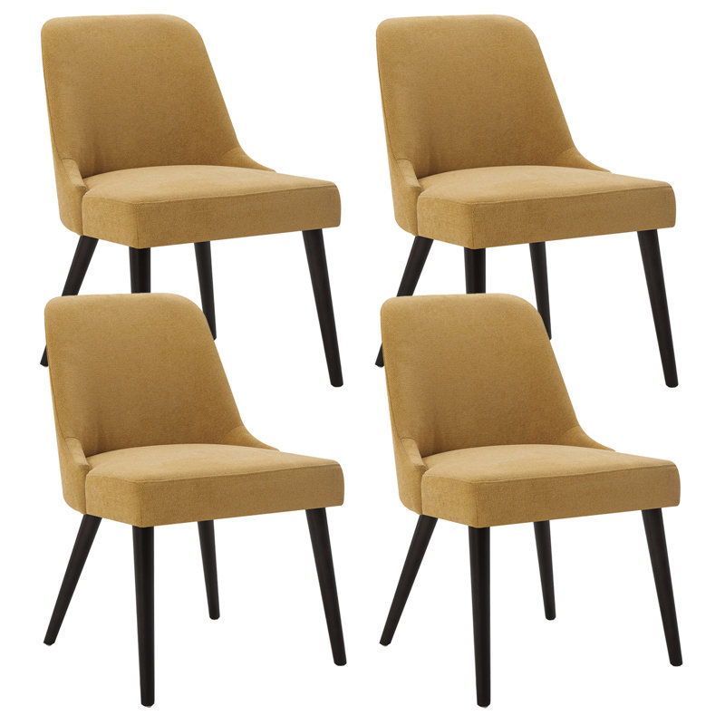 Brisny 19.3'' H Fabric Upholstered Side Chair, Cognac