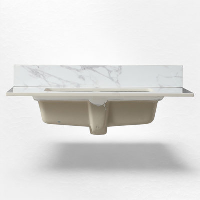 31" Rectangular Single Bathroom Vanity Top With Sink