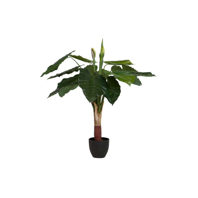 120 cm H Faux Banana Leaf Plant in Plastic Pot