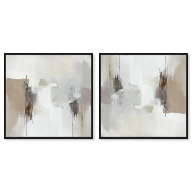 «Desolate Symphony I Set Canvas Faded Boho Art» par Art Remedy, H 13 po x l 13 po, Cadre noir