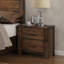 Table de chevet en bois avec 2 tiroirs au fini chêne
