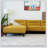 Ella L-Shaped Dark Yellow Linen Left Sectional Couch