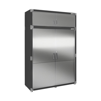 Seville Classics UltraHD 2 Piece Stainless Steel Storage System, 90.5" H x 60" W x 24" D
