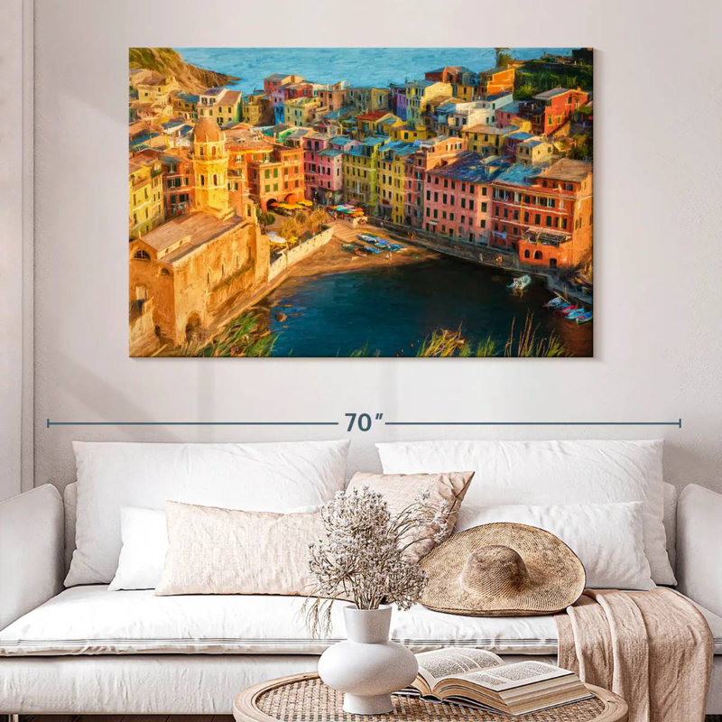 Gillard Vernazza incroyable dans les Cinque Terre, H 34 po x l 51 po