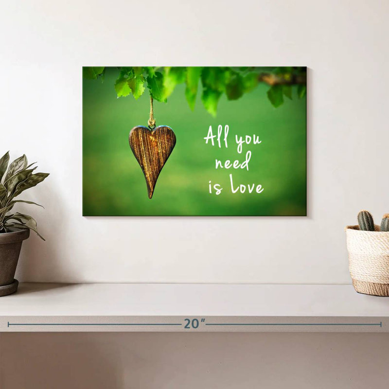 Tergel Nature All You Need Is Love, 8" H x 12" W