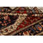 Tapis unique en laine noué à la main ivoire / rouge / bleu 4 pi 3 po x 6 pi 8 po années 1930