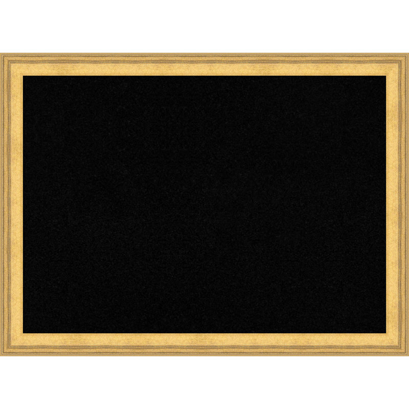 Tableau de bord en bois doré Owen, tableau d'affichage en liège noir, tableau d'organisation, tableau d'affichage, Noir