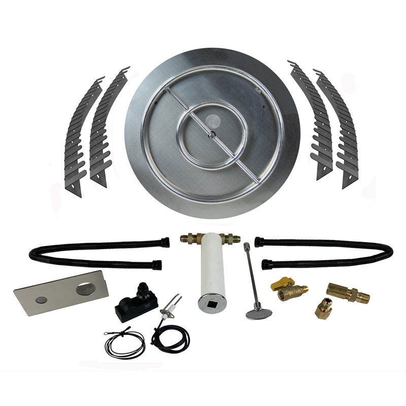 Ensemble de plaque de cuisson et de brûleur en acier inoxydable pour gaz naturel (GN) jusqu'à 250 000 BTU