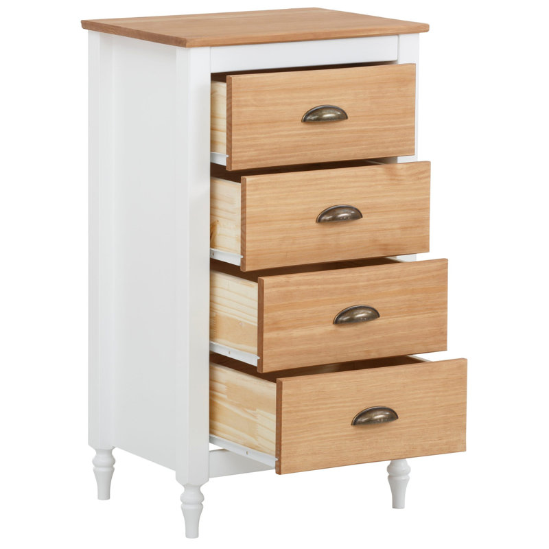 Geno Solid Wood 34 cm W Chest of 4 Drawers