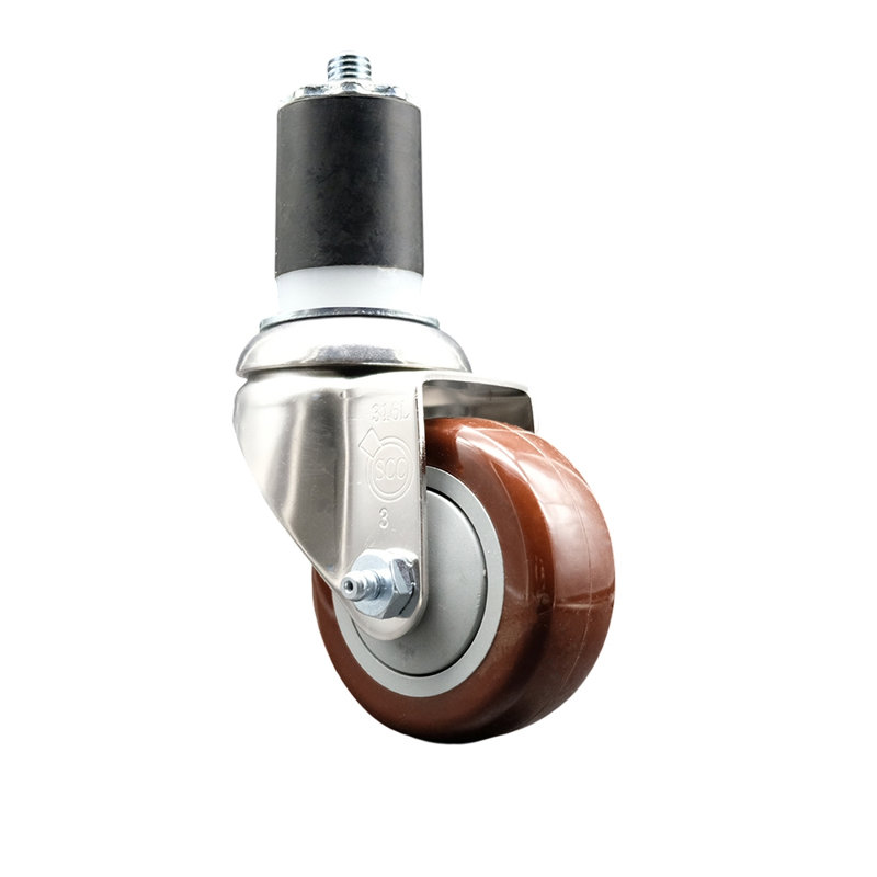 Polyurethane Casters, Maroon