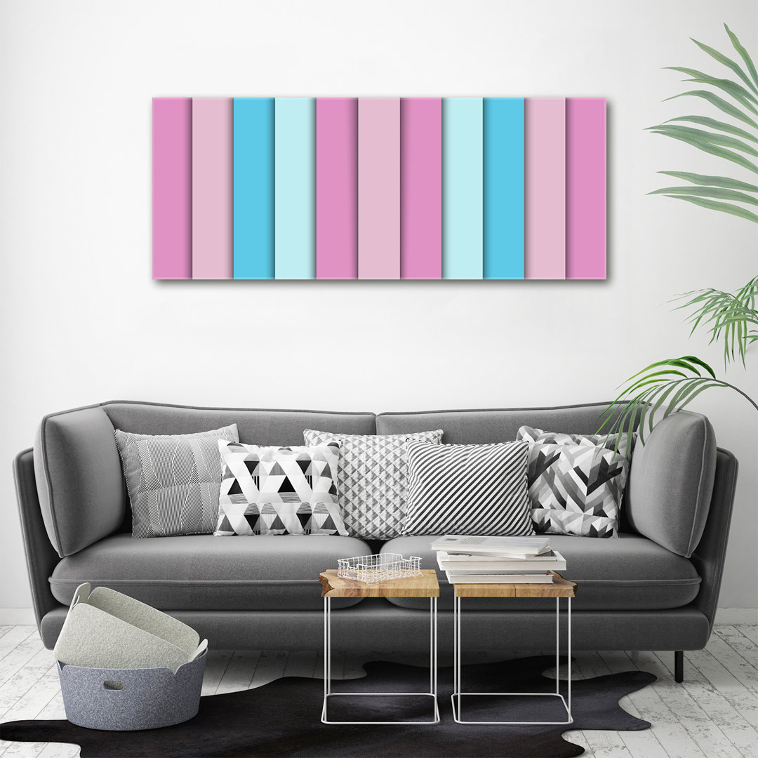 Bunte Streifen - Kunstdrucke auf Leinwand - Wrapped Canvas