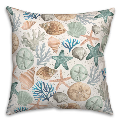 Candance Polyester Throw Square Indoor/Outdoor Pillow Cover & Insert -  Designs Direct Creative Group, 7715-AW