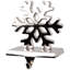 Snowflake Metal Christmas Stocking Holder - 5"