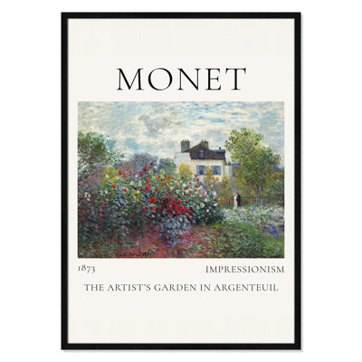 Artists Garden in Argenteuil Print by Claude Monet