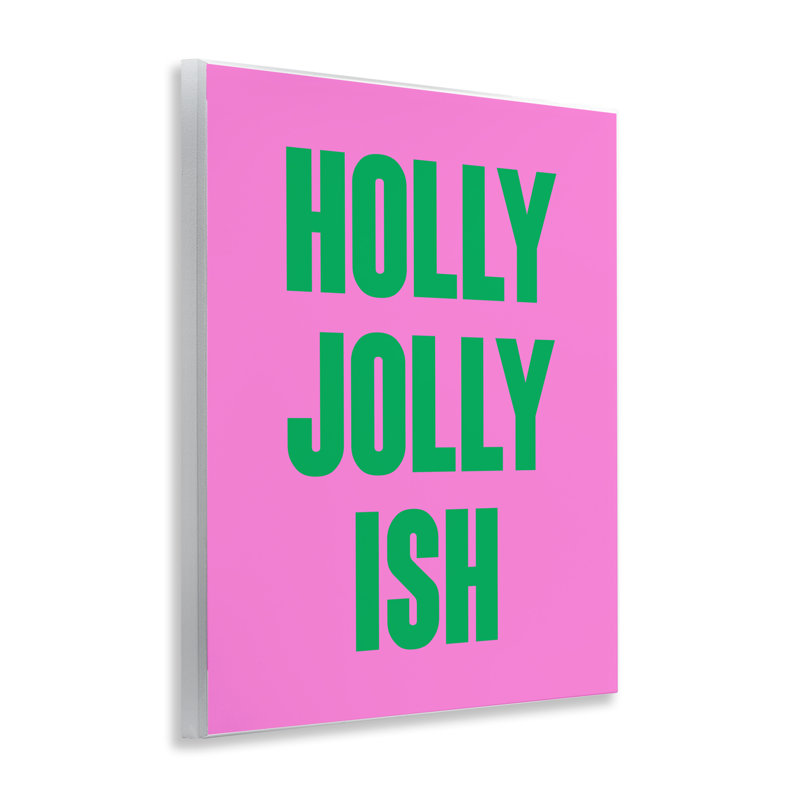  «Holly Jolly Ish Humor», art mural sur bois par House of Lulu