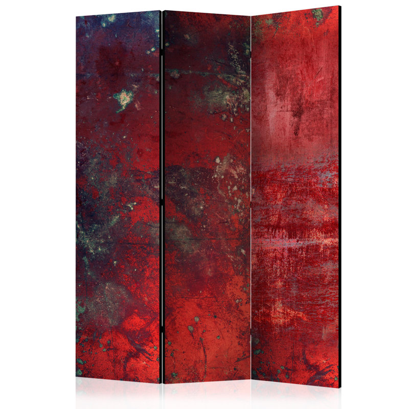 Room Divider - Red Concrete [Room Dividers], 172cm H x 135cm W x 3cm D, 3