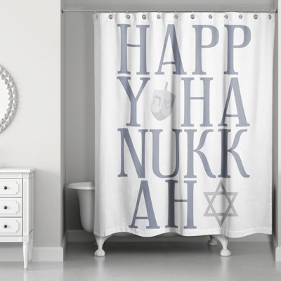 Diederich Happy Hanukkah Single Shower Curtain