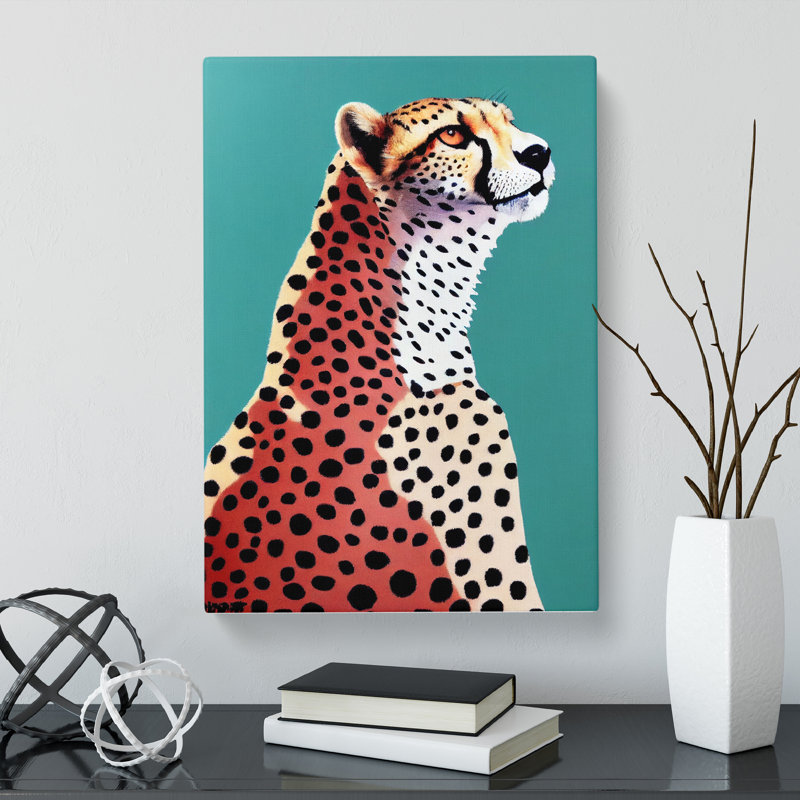 Cheetah Design - Wrapped Canvas Print, 60cm H x 40cm W x 3cm D
