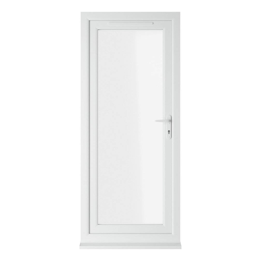 Crystal Direct Clear Glass Finish Polyvinyl Chloride (PVC) Prehung Door