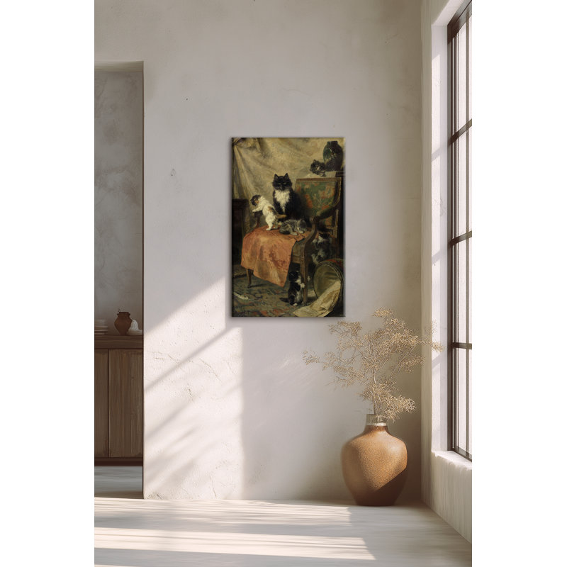 "Kittens at Play", reproduction sur toile tendue, H 12 po x l 8 po