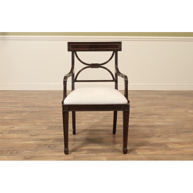 Upholstered Arm Chair, Walnut