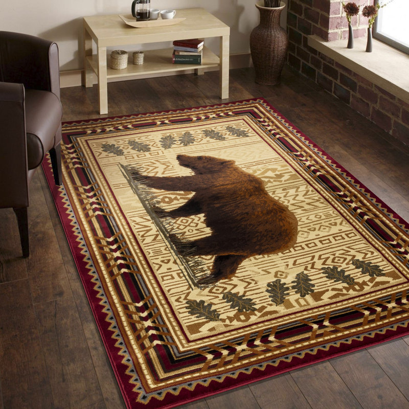 Tapis multicolore Nature's Nest Lodge - 7 pi 10 po x 10 pi 3 po