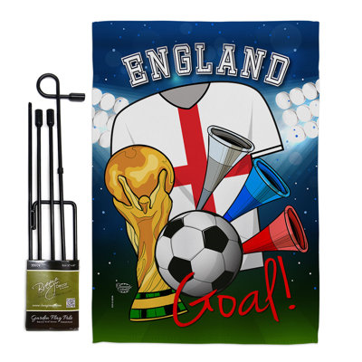 Ensemble de drapeaux 19 x 13 po en polyester Coupe du Monde