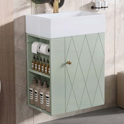 Meuble-lavabo 20 po avec lavabo en céramique