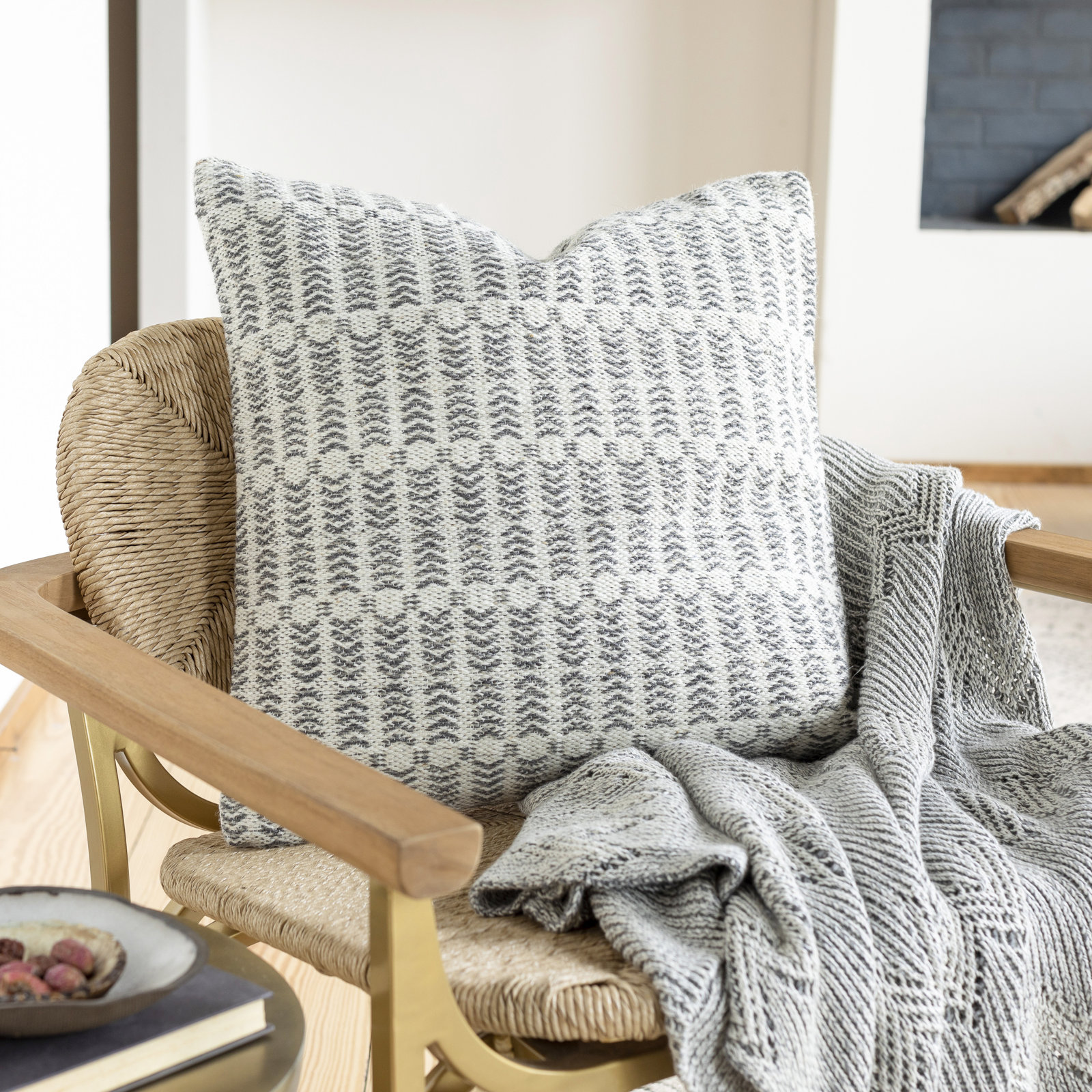 Hemlen Geometric Cotton Throw Pillow, Pillow Cover Only - No Insert