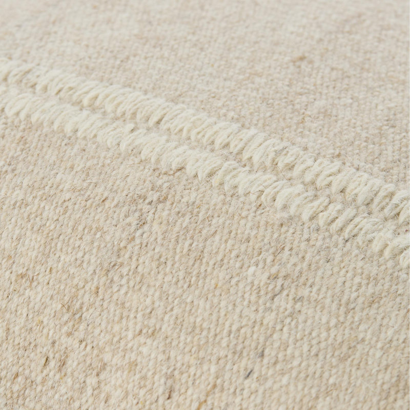 Coussin décoratif Jundah, Carré 20 po, Polyester, Beige clair