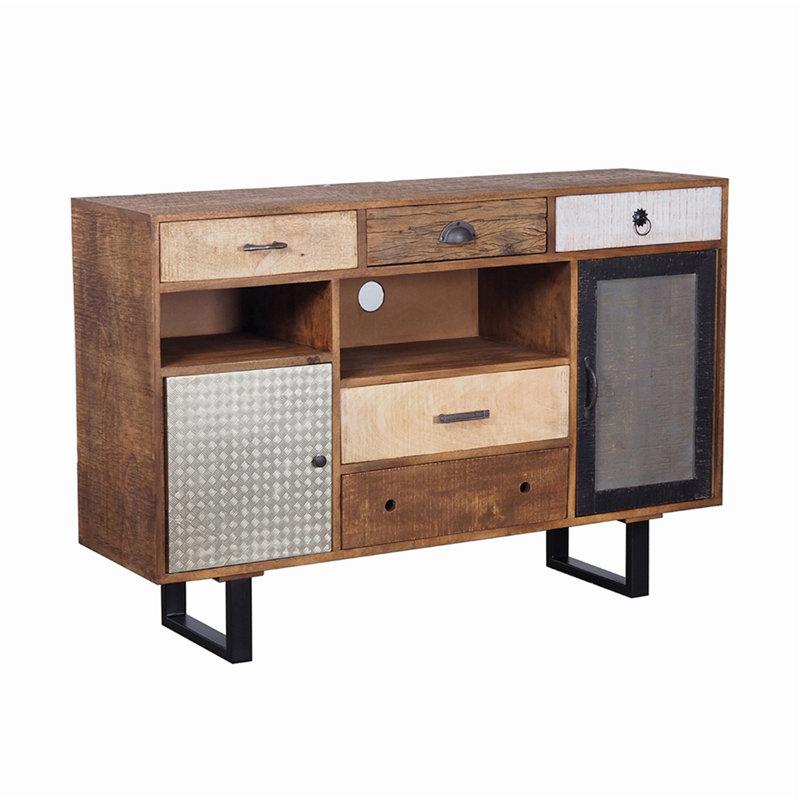 Versatile Rustic Kitchen Island for Storage and Functionality