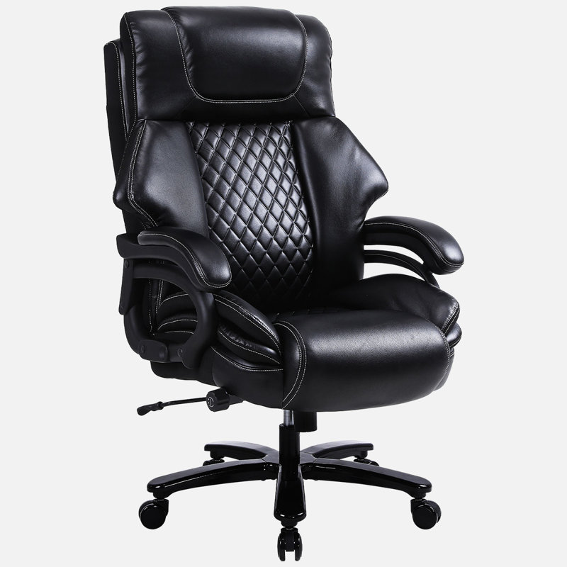 Grande et grande chaise de bureau 650Lbs pour personnes lourdes avec support lombaire ajustable pour adultes 8 heures de travail