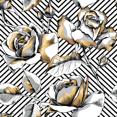 Gonsalez Peel & Stick Floral Roll