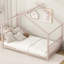 Twin Size Metal House Platform Bed-1005975