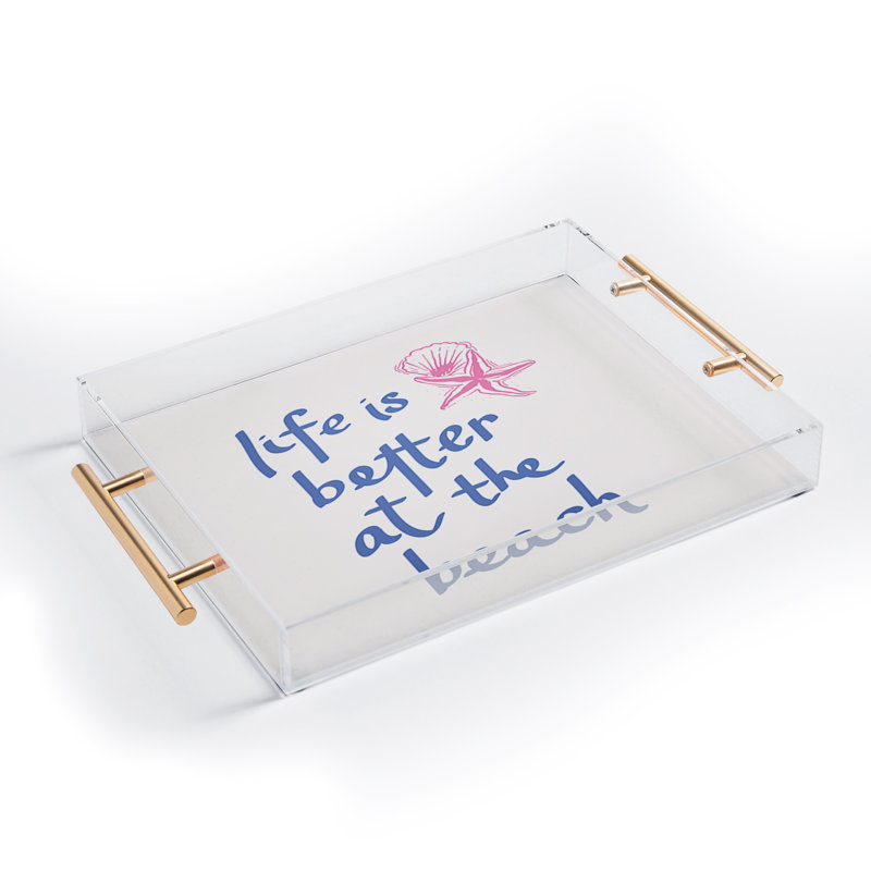 April Lane Art Life is Better at the Beach Acrylic Tray