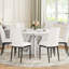Table ronde moderne de 42 po pour 4 à 6 personnes, salle à manger, café, restaurant, bar à Smoothie, bureau, style de cuisine de 42 po. Solide et pour bureau à vin. Blanc. Assemblage simple