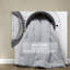 Ensemble de literie en gaze de coton de qualité supérieure, taie décorative européenne brodée, bleu douillet