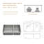 Évier de cuisine en acier inoxydable encastrable L 36 po x l 19 po, évier de cuisine à double cuve 60/40 avec crépine, grille d'évier et support à enrouler-125376423