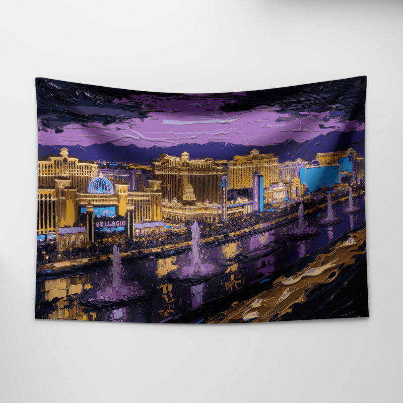 Tapisserie murale «Cities Las Vegas», 88 po x 104 po