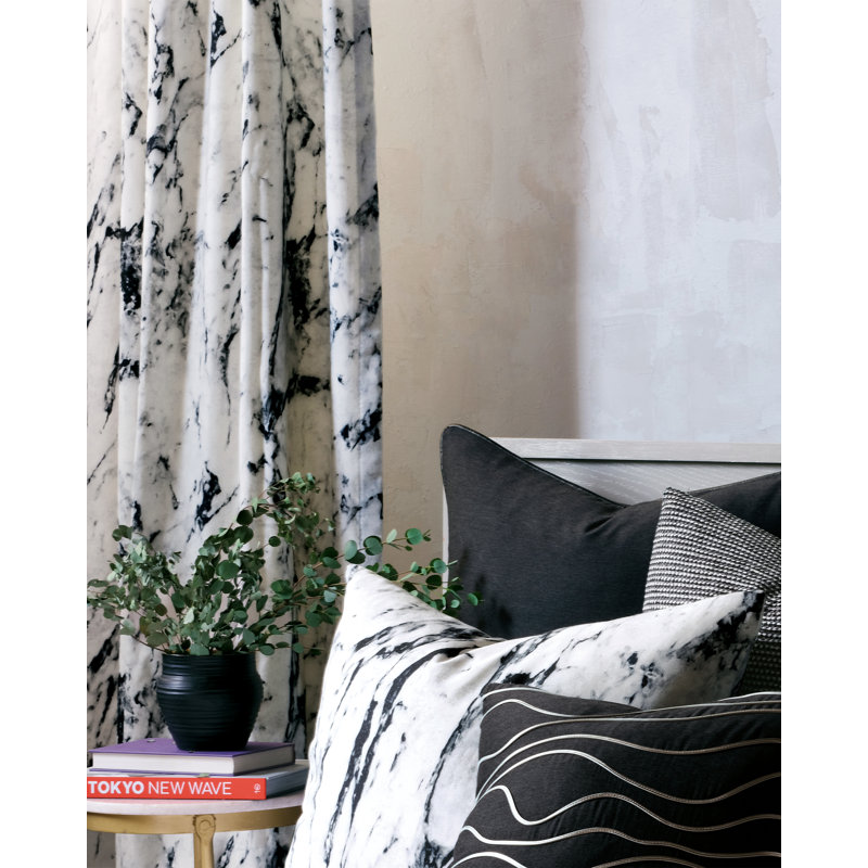 Banks Room Darkening Curtain, 96" W x 108" L