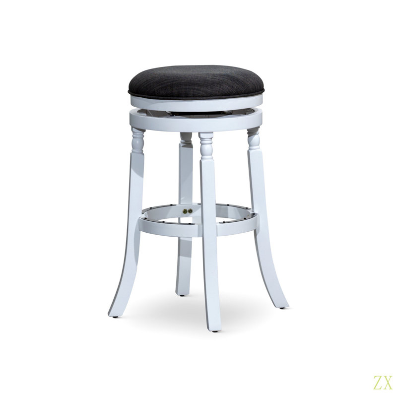 Tabouret 30 ", Siège noir / cadre gris ardoise