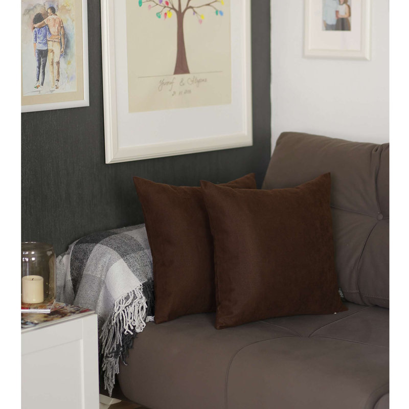 Coussin lombaire, Brown, Carré, H 18 po x l 18 po