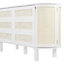 Lit escamotable double avec rangement caché et motif tissé moderne, blanc-1955194503-1955194502