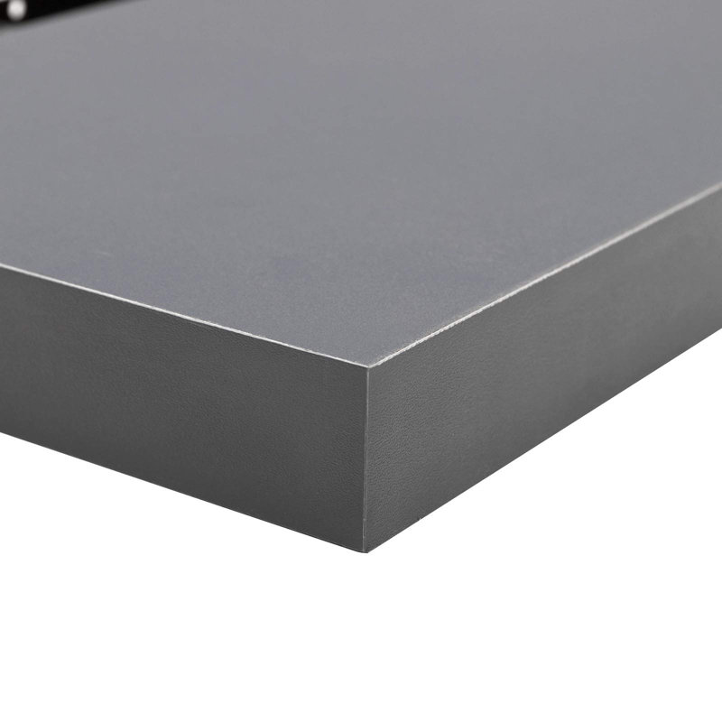 Derrance Floating Shelf, 3.8cm H x 60cm W x 22.9cm D , Dark Grey Rustic