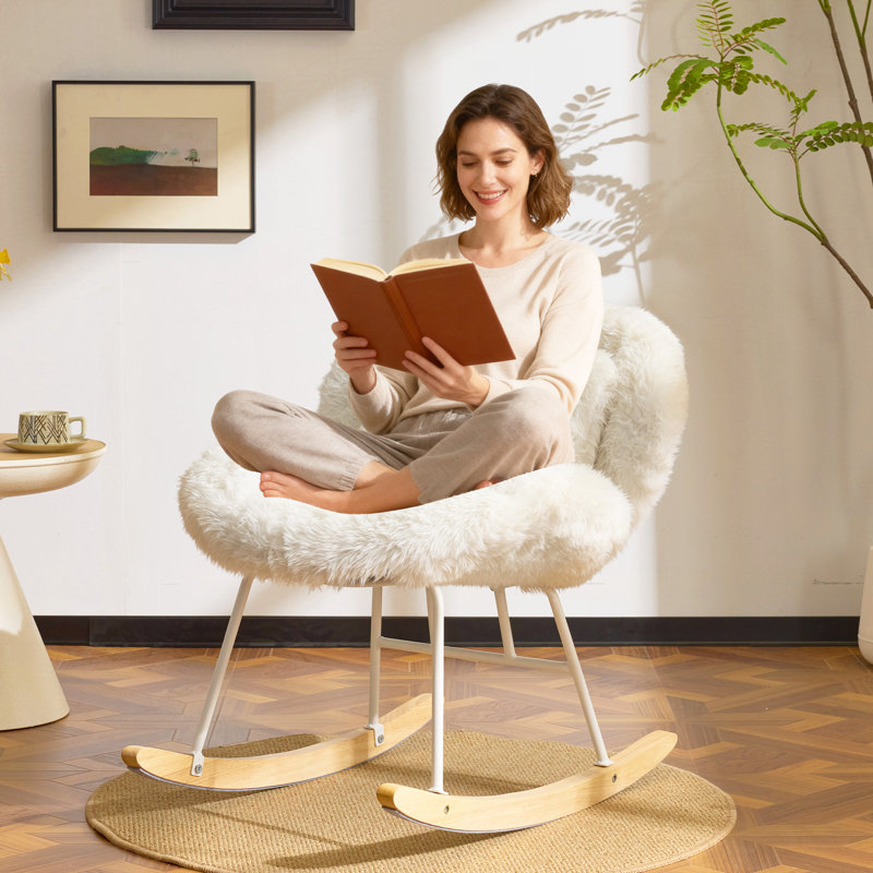 Chaise berçante Cozy, Blanc