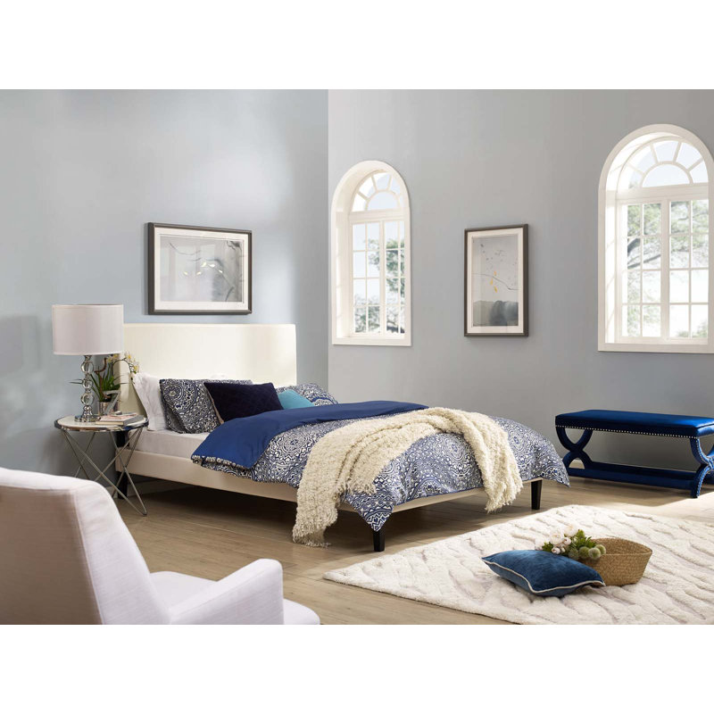 Taylor Upholstered Faux Leather Headboard, Full/Queen