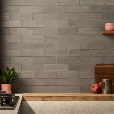 Vibe 2" x 8" Matte Cement Subway Wall Tile